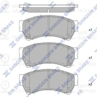 Комплект тормозных колодок (дисковый тормоз) SANGSIN SP1475