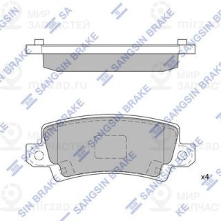 Комплект тормозных колодок (дисковый тормоз) SANGSIN SP1503