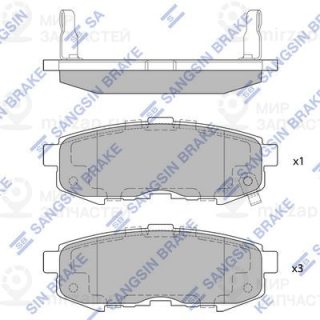 Комплект тормозных колодок (дисковый тормоз) SANGSIN SP1520