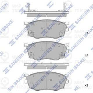 Комплект тормозных колодок (дисковый тормоз) SANGSIN SP1529