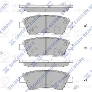 Комплект тормозных колодок (дисковый тормоз) SANGSIN SP1546A