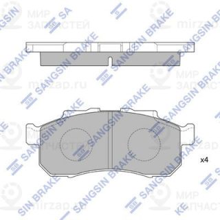 Комплект тормозных колодок (дисковый тормоз) SANGSIN SP1608