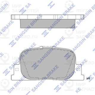 Комплект тормозных колодок (дисковый тормоз) SANGSIN SP2042