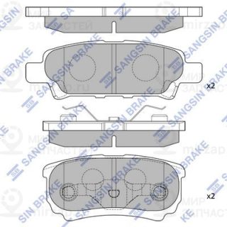 Комплект тормозных колодок (дисковый тормоз) SANGSIN SP2111