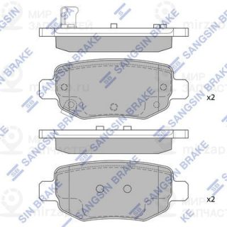 Комплект тормозных колодок (дисковый тормоз) SANGSIN SP2126R