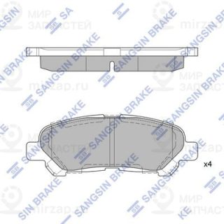 Комплект тормозных колодок (дисковый тормоз) SANGSIN SP2136