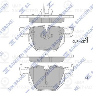 Комплект тормозных колодок (дисковый тормоз) SANGSIN SP2157
