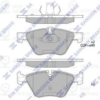 Комплект тормозных колодок (дисковый тормоз) SANGSIN SP2159