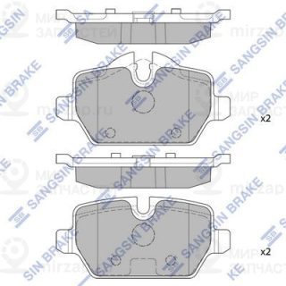 Комплект тормозных колодок (дисковый тормоз) SANGSIN SP2161
