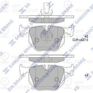 Комплект тормозных колодок (дисковый тормоз) SANGSIN SP2168