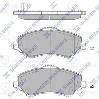 Комплект тормозных колодок (дисковый тормоз) SANGSIN SP2185