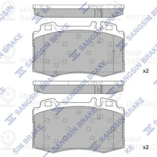 Комплект тормозных колодок (дисковый тормоз) SANGSIN SP2193