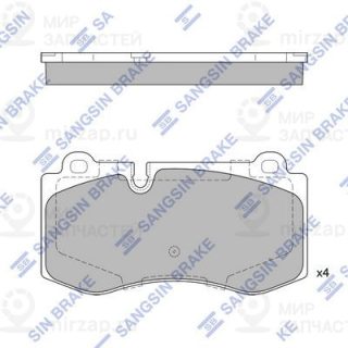 Комплект тормозных колодок (дисковый тормоз) SANGSIN SP2195