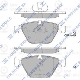 Комплект тормозных колодок (дисковый тормоз) SANGSIN SP2210