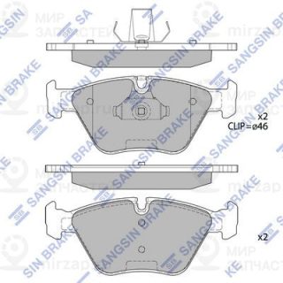 Комплект тормозных колодок (дисковый тормоз) SANGSIN SP2216