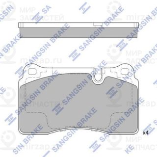 Комплект тормозных колодок (дисковый тормоз) SANGSIN SP2235