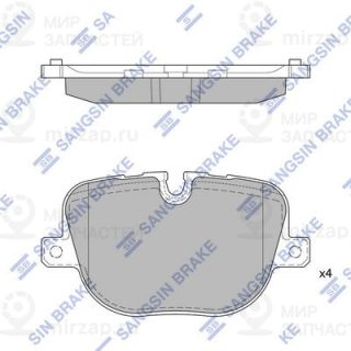 Комплект тормозных колодок (дисковый тормоз) SANGSIN SP2237