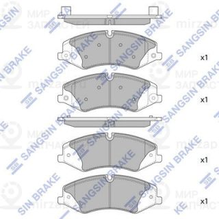 Комплект тормозных колодок (дисковый тормоз) SANGSIN SP2238