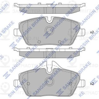 Комплект тормозных колодок (дисковый тормоз) SANGSIN SP2245