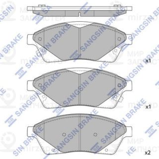 Комплект тормозных колодок (дисковый тормоз) SANGSIN SP2251
