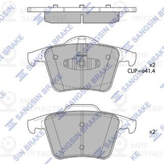 Комплект тормозных колодок (дисковый тормоз) SANGSIN SP2299