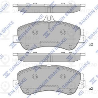 Комплект тормозных колодок (дисковый тормоз) SANGSIN SP2330