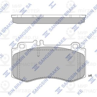 Комплект тормозных колодок (дисковый тормоз) SANGSIN SP2378