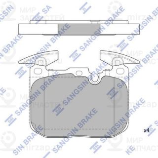 Комплект тормозных колодок (дисковый тормоз) SANGSIN SP2402