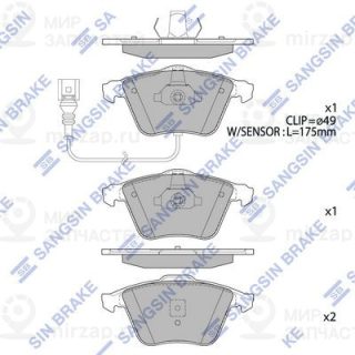 Комплект тормозных колодок (дисковый тормоз) SANGSIN SP2446