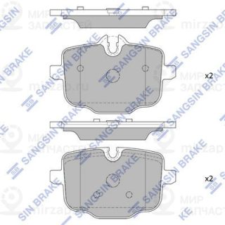 Комплект тормозных колодок (дисковый тормоз) SANGSIN SP2508