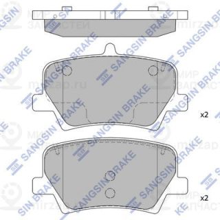 Комплект тормозных колодок (дисковый тормоз) SANGSIN SP2590