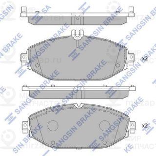 Комплект тормозных колодок (дисковый тормоз) SANGSIN SP4001