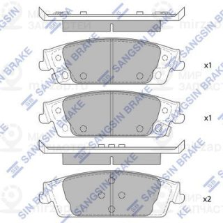 Комплект тормозных колодок (дисковый тормоз) SANGSIN SP4011