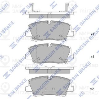 Комплект тормозных колодок (дисковый тормоз) SANGSIN SP4038