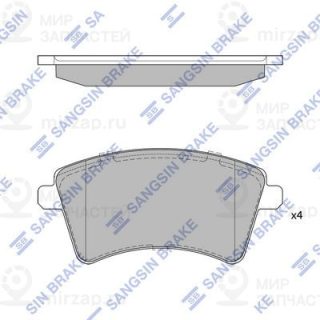 Комплект тормозных колодок (дисковый тормоз) SANGSIN SP4059