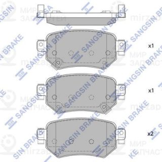 Комплект тормозных колодок (дисковый тормоз) SANGSIN SP4070