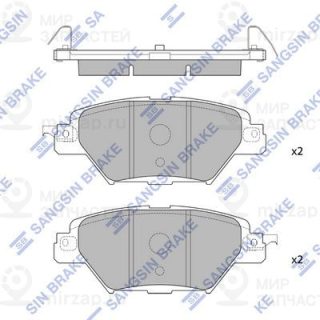 Комплект тормозных колодок (дисковый тормоз) SANGSIN SP4120