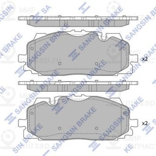 Комплект тормозных колодок (дисковый тормоз) SANGSIN SP4128