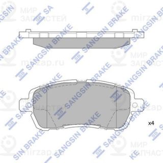 Комплект тормозных колодок (дисковый тормоз) SANGSIN SP4138