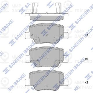 Комплект тормозных колодок (дисковый тормоз) SANGSIN SP4142