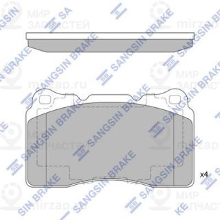 Комплект тормозных колодок (дисковый тормоз) SANGSIN SP4145A