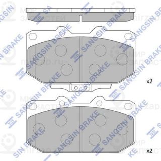 Комплект тормозных колодок (дисковый тормоз) SANGSIN SP4156