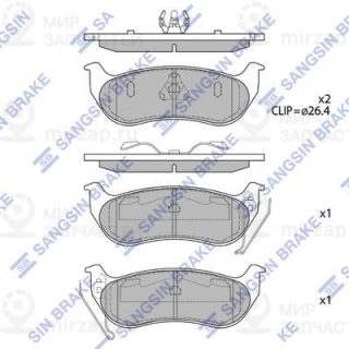 Комплект тормозных колодок (дисковый тормоз) SANGSIN SP4167