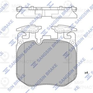 Комплект тормозных колодок (дисковый тормоз) SANGSIN SP4174
