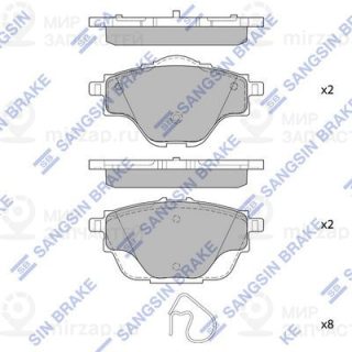 Комплект тормозных колодок (дисковый тормоз) SANGSIN SP4211