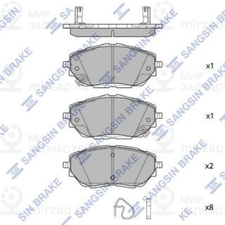 Комплект тормозных колодок (дисковый тормоз) SANGSIN SP4213