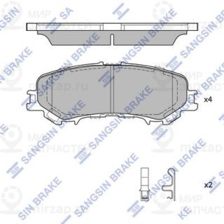 Комплект тормозных колодок (дисковый тормоз) SANGSIN SP4220