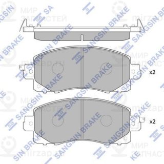 Комплект тормозных колодок (дисковый тормоз) SANGSIN SP4221