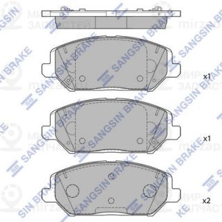 Комплект тормозных колодок (дисковый тормоз) SANGSIN SP4242