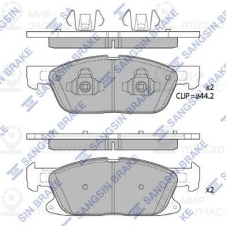 Комплект тормозных колодок (дисковый тормоз) SANGSIN SP4251A